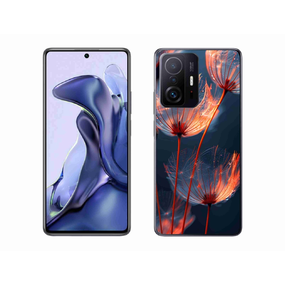 Gelový kryt mmCase na Xiaomi 11T Pro - světélkující chmýří