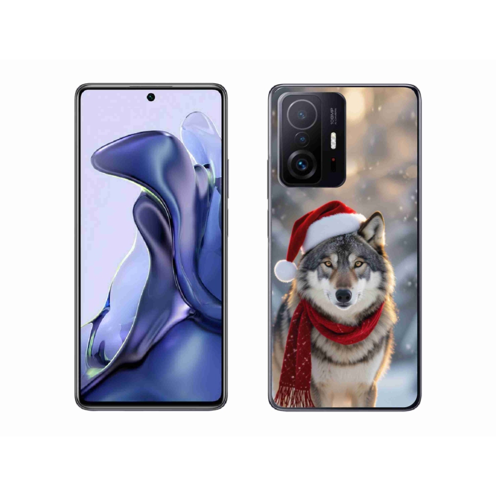 Gelový kryt mmCase na Xiaomi 11T Pro - vánoční vlk