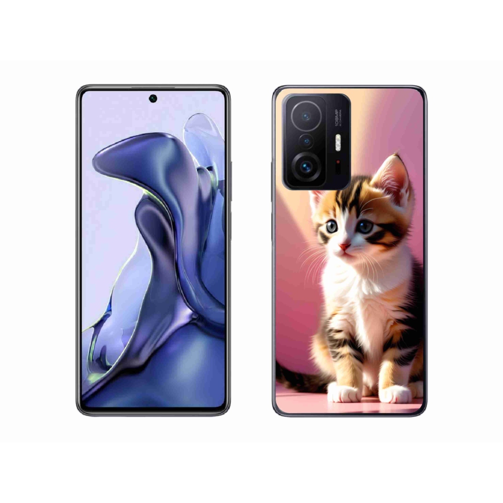 Gelový kryt mmCase na Xiaomi 11T Pro - zvědavé kotě 2
