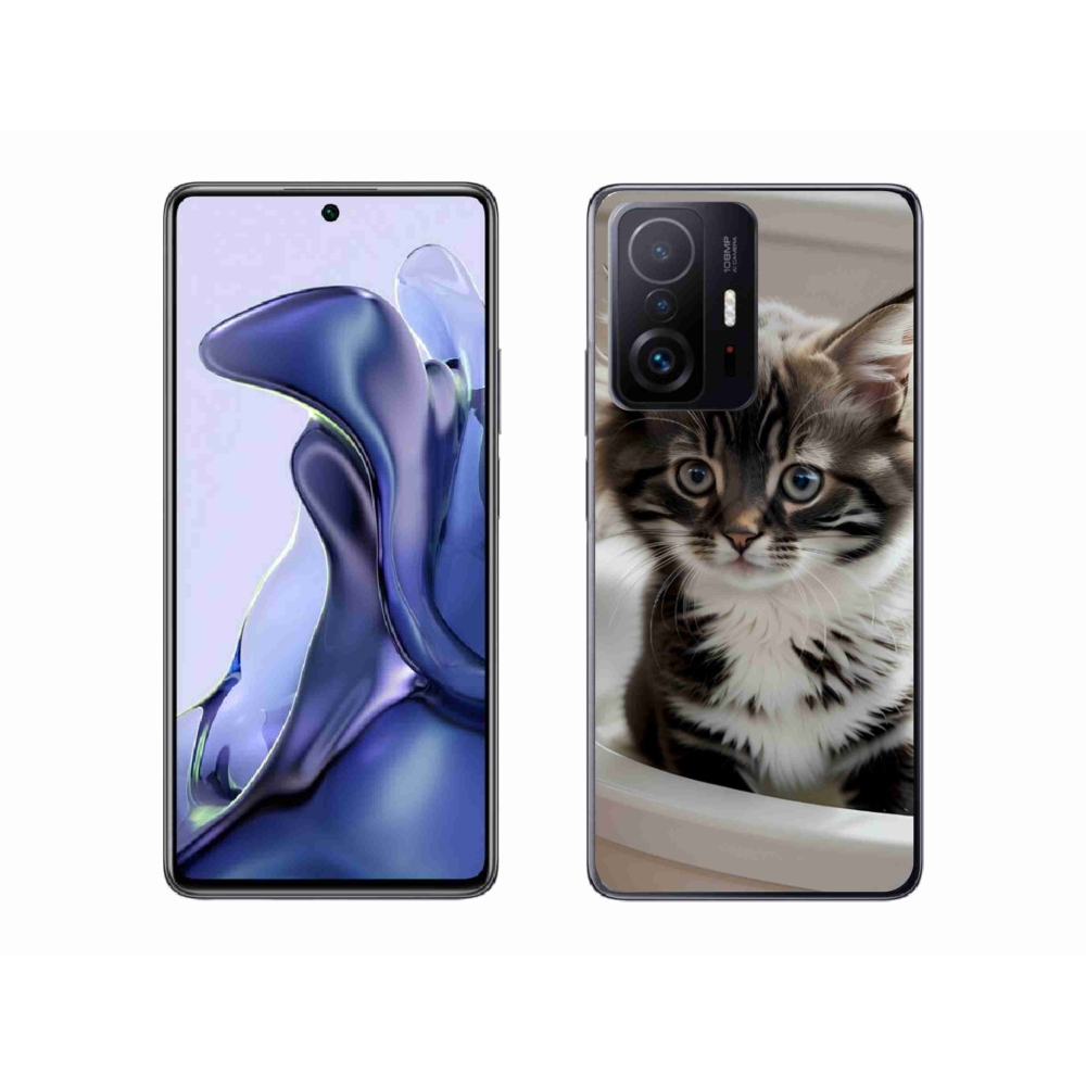 Gelový kryt mmCase na Xiaomi 11T Pro - zvědavé kotě