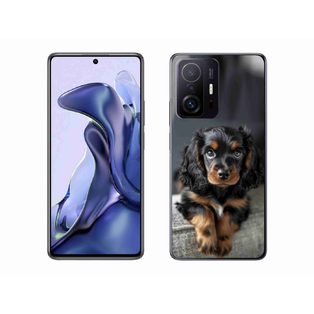 Gelový kryt mmCase na Xiaomi 11T - roztomilý dlouhosrstý jezevčík