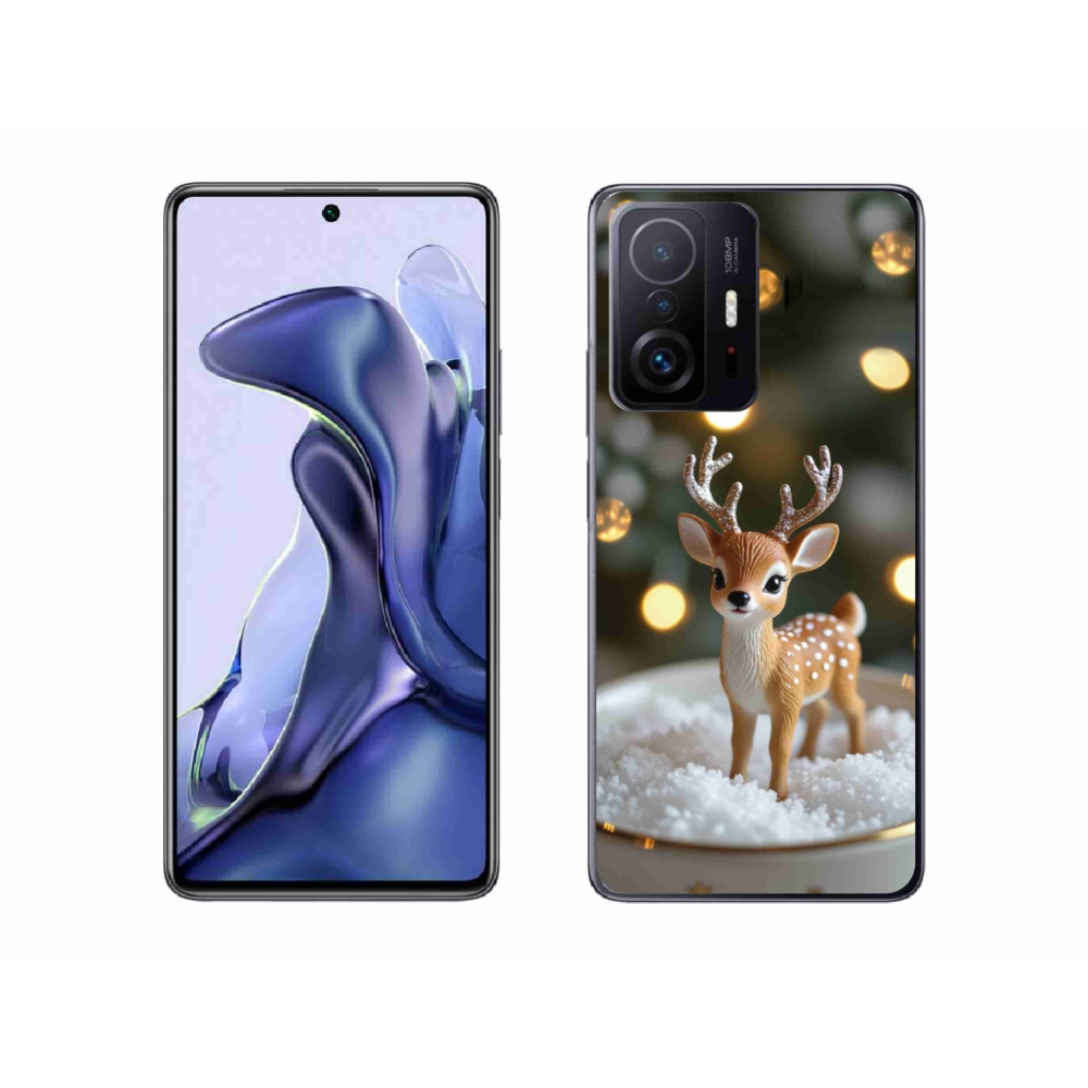 Gelový kryt mmCase na Xiaomi 11T - roztomilý vánoční jelen