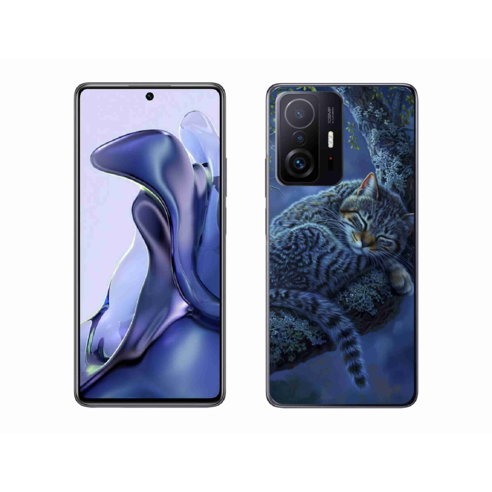 Gelový kryt mmCase na Xiaomi 11T - spící kočka