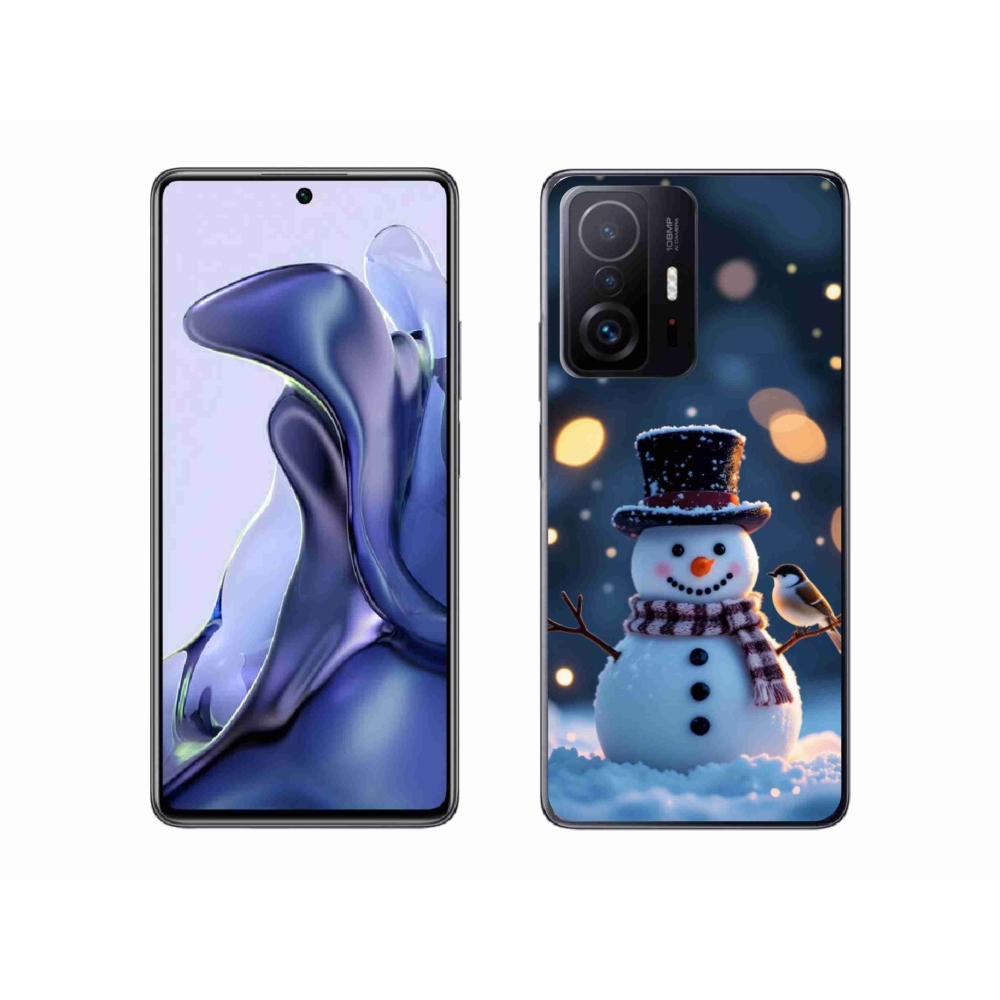 Gelový kryt mmCase na Xiaomi 11T - vánoční sněhulák
