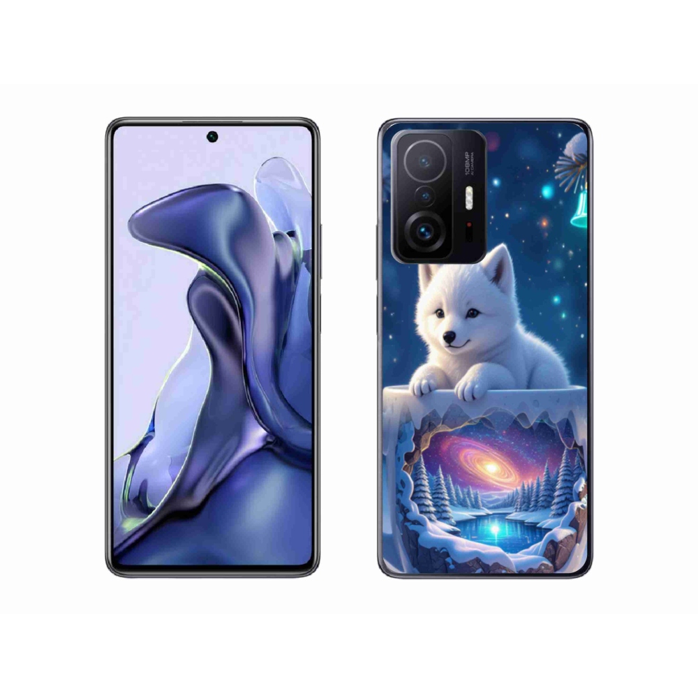 Gelový kryt mmCase na Xiaomi 11T - vánoční štěně