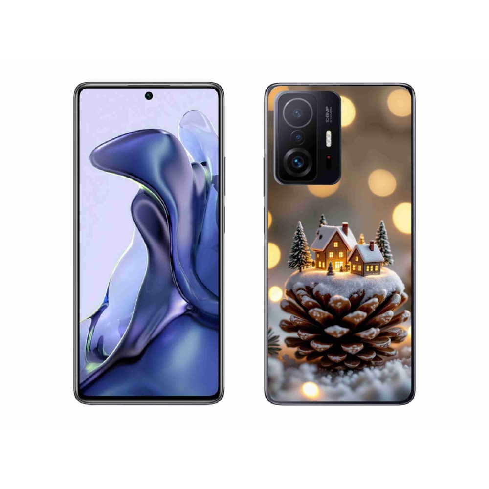 Gelový kryt mmCase na Xiaomi 11T - zimní vesnička