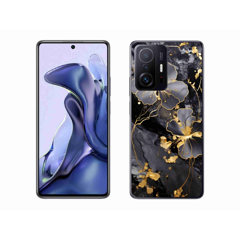 Gelový kryt mmCase na Xiaomi 11T - zlaté květy