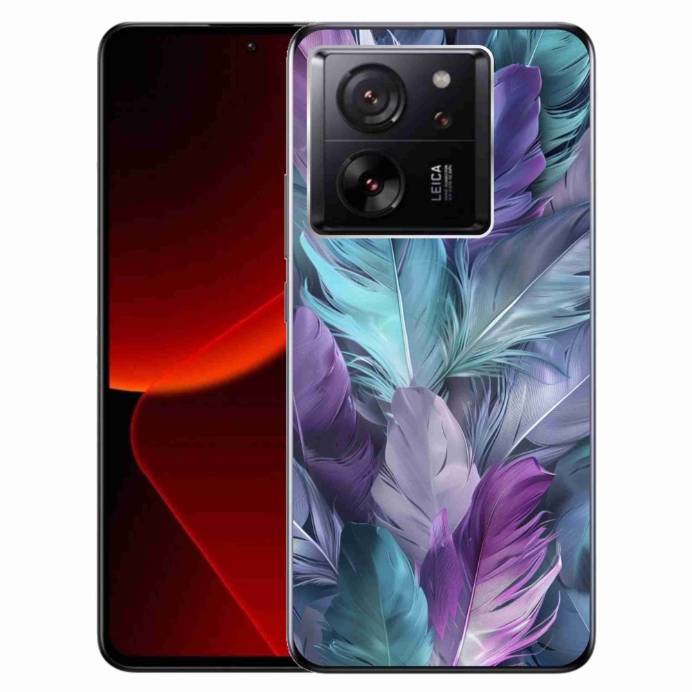 Gelový kryt mmCase na Xiaomi 13T/13T Pro - barevné peří 2