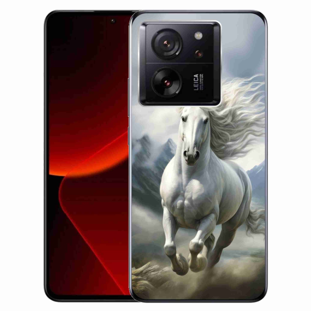 Gelový kryt mmCase na Xiaomi 13T/13T Pro - běžící bílý kůň 3