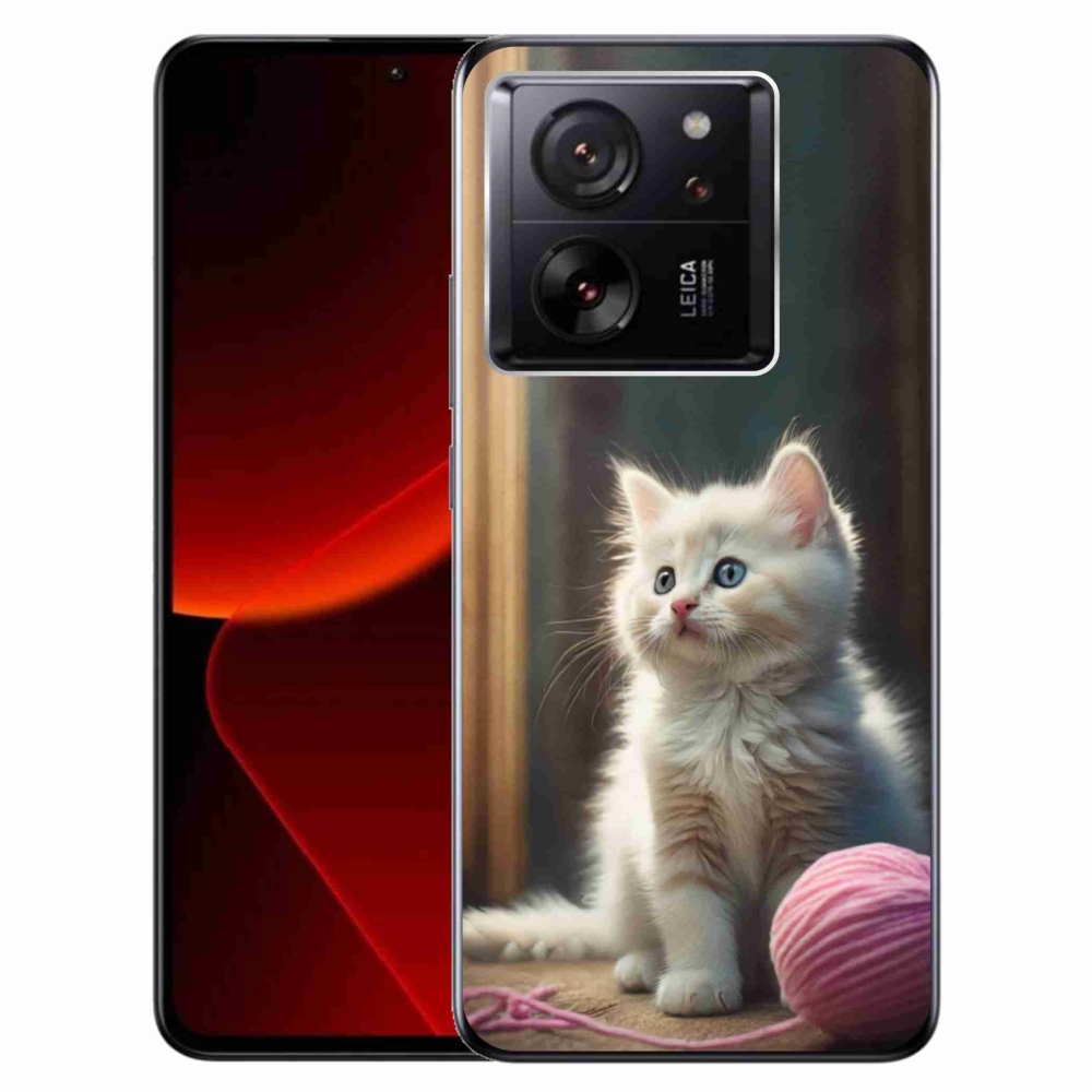 Gelový kryt mmCase na Xiaomi 13T/13T Pro - bílé kotě 2