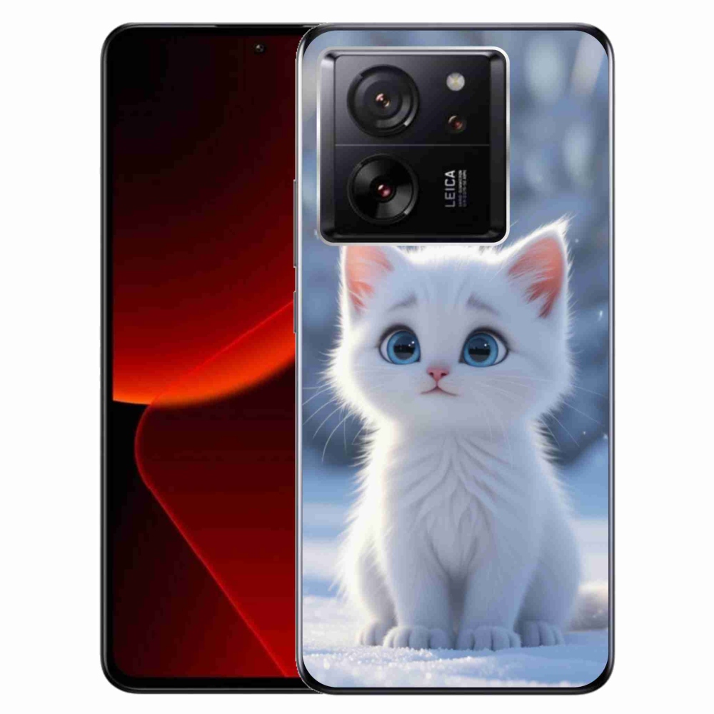 Gelový kryt mmCase na Xiaomi 13T/13T Pro - bílé kotě 3