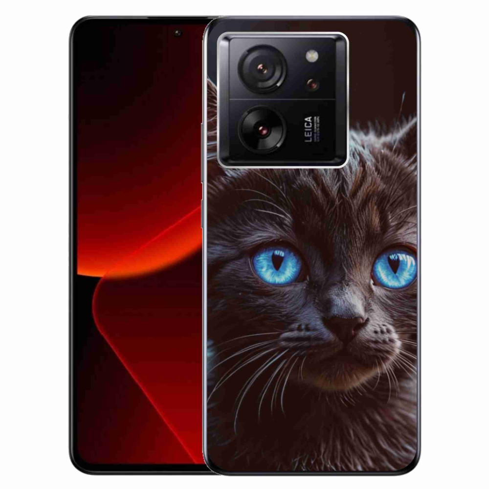 Gelový kryt mmCase na Xiaomi 13T/13T Pro - černé kotě 2