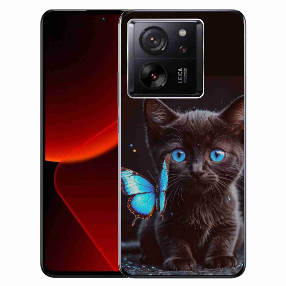 Gelový kryt mmCase na Xiaomi 13T/13T Pro - černé kotě 3