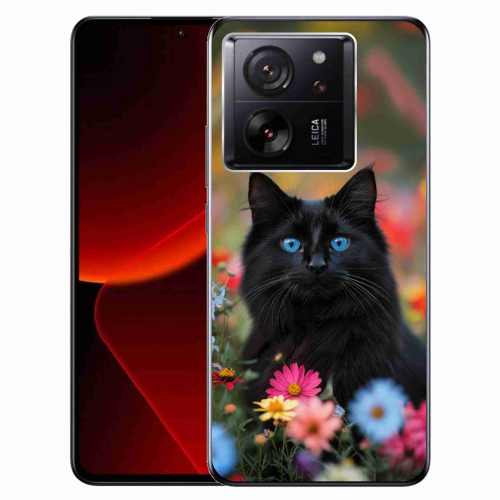 Gelový kryt mmCase na Xiaomi 13T/13T Pro - černé kotě 4