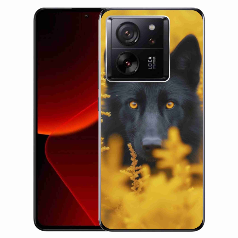 Gelový kryt mmCase na Xiaomi 13T/13T Pro - černý vlk 2
