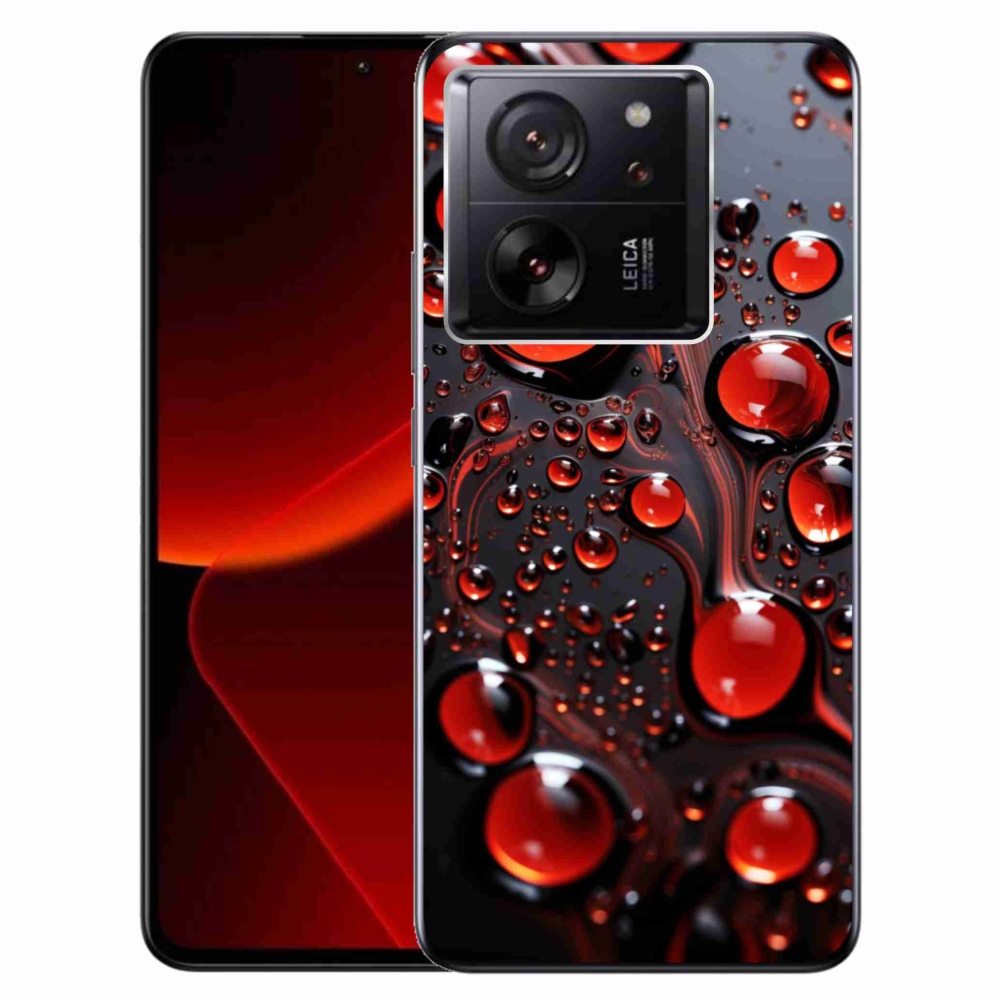 Gelový kryt mmCase na Xiaomi 13T/13T Pro - červené kapky 2