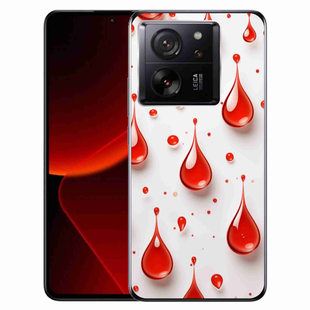 Gelový kryt mmCase na Xiaomi 13T/13T Pro - červené kapky