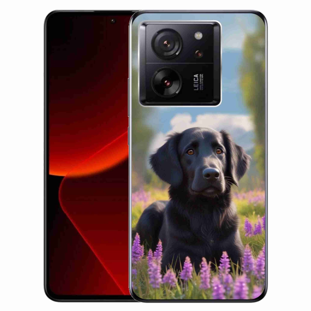 Gelový kryt mmCase na Xiaomi 13T/13T Pro - elegantní černý retrívr