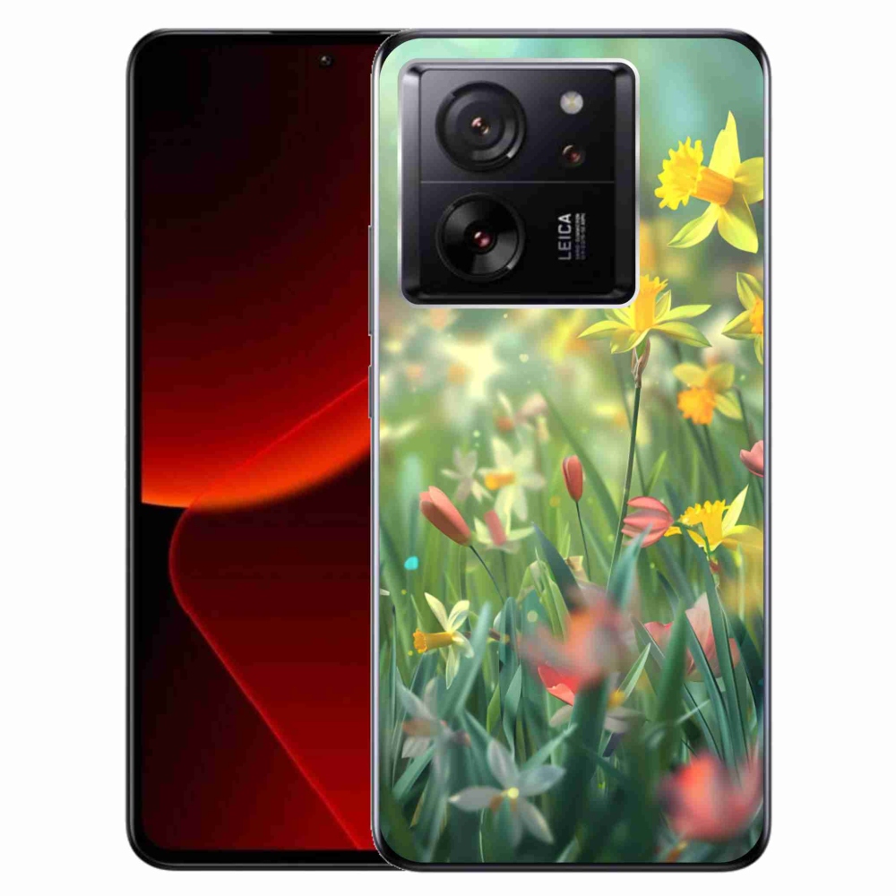 Gelový kryt mmCase na Xiaomi 13T/13T Pro - jarní květy