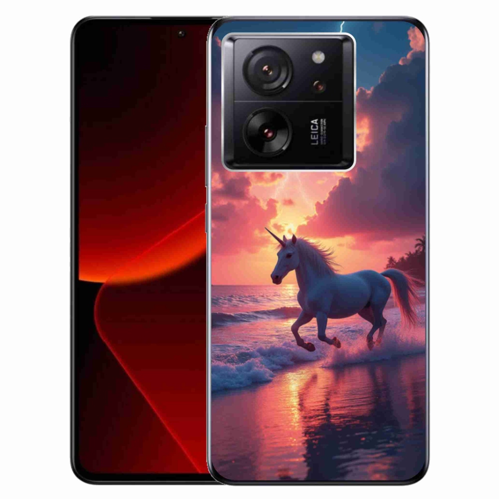 Gelový kryt mmCase na Xiaomi 13T/13T Pro - jednorožec na pláži