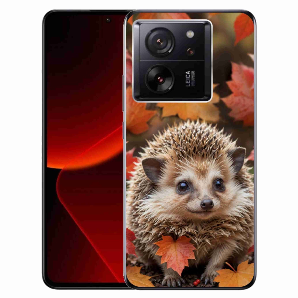 Gelový kryt mmCase na Xiaomi 13T/13T Pro - ježek v listí