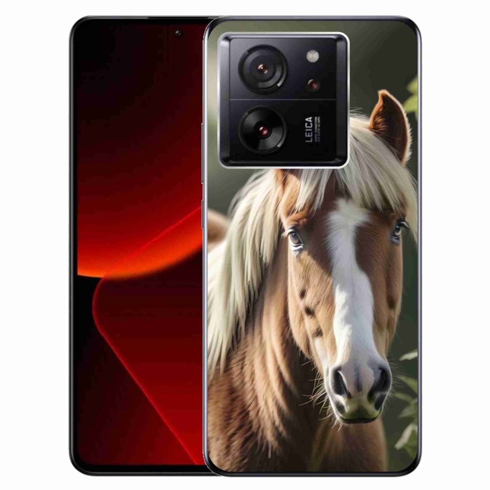 Gelový kryt mmCase na Xiaomi 13T/13T Pro - kůň se světlou hřívou