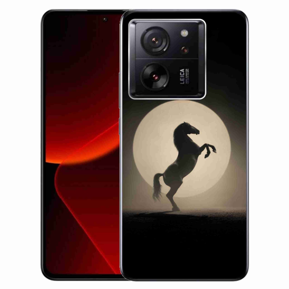 Gelový kryt mmCase na Xiaomi 13T/13T Pro - kůň v siluetě