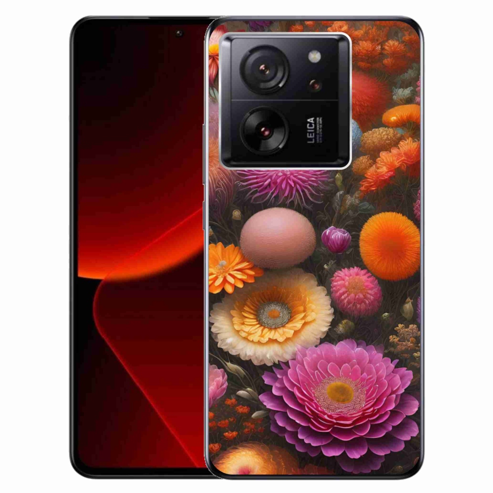 Gelový kryt mmCase na Xiaomi 13T/13T Pro - květinová kompozice