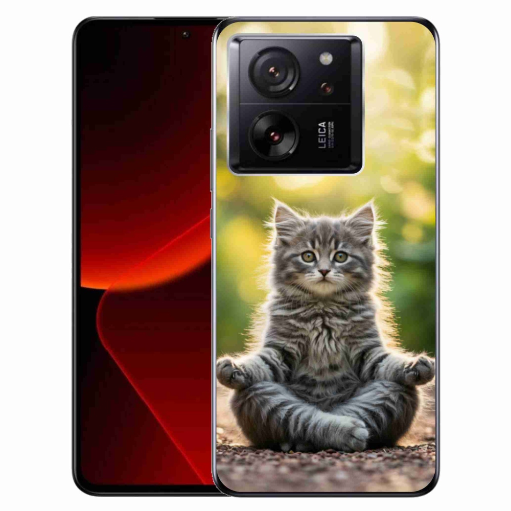Gelový kryt mmCase na Xiaomi 13T/13T Pro - meditující kotě