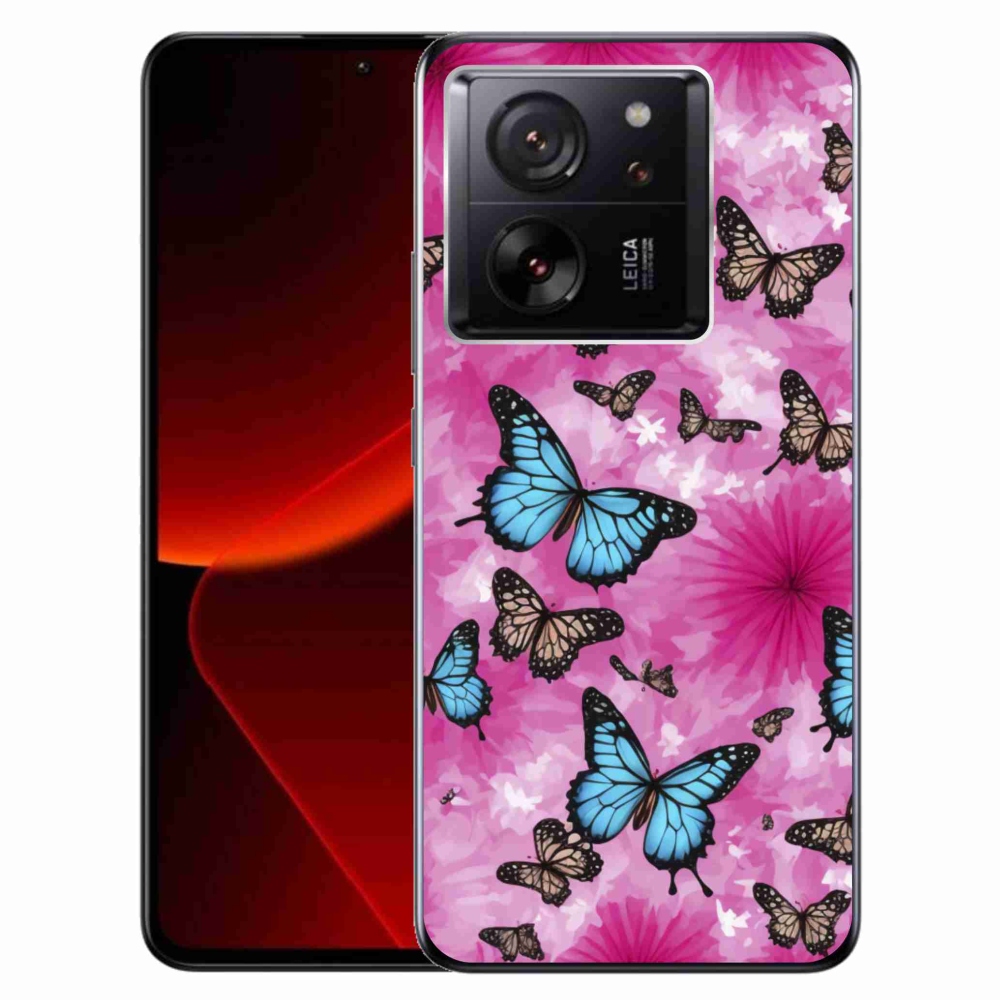 Gelový kryt mmCase na Xiaomi 13T/13T Pro - motýlí zahrada