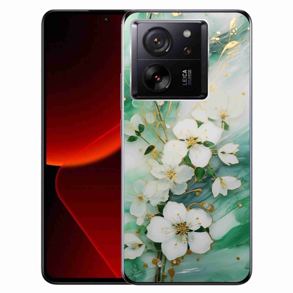 Gelový kryt mmCase na Xiaomi 13T/13T Pro - něžné květy