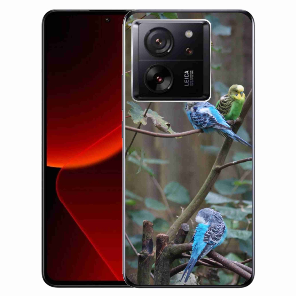 Gelový kryt mmCase na Xiaomi 13T/13T Pro - papoušci na větvi