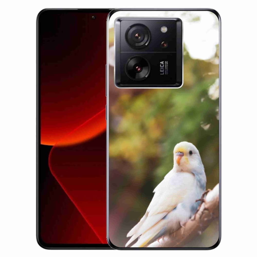 Gelový kryt mmCase na Xiaomi 13T/13T Pro - papoušek andulka bílá