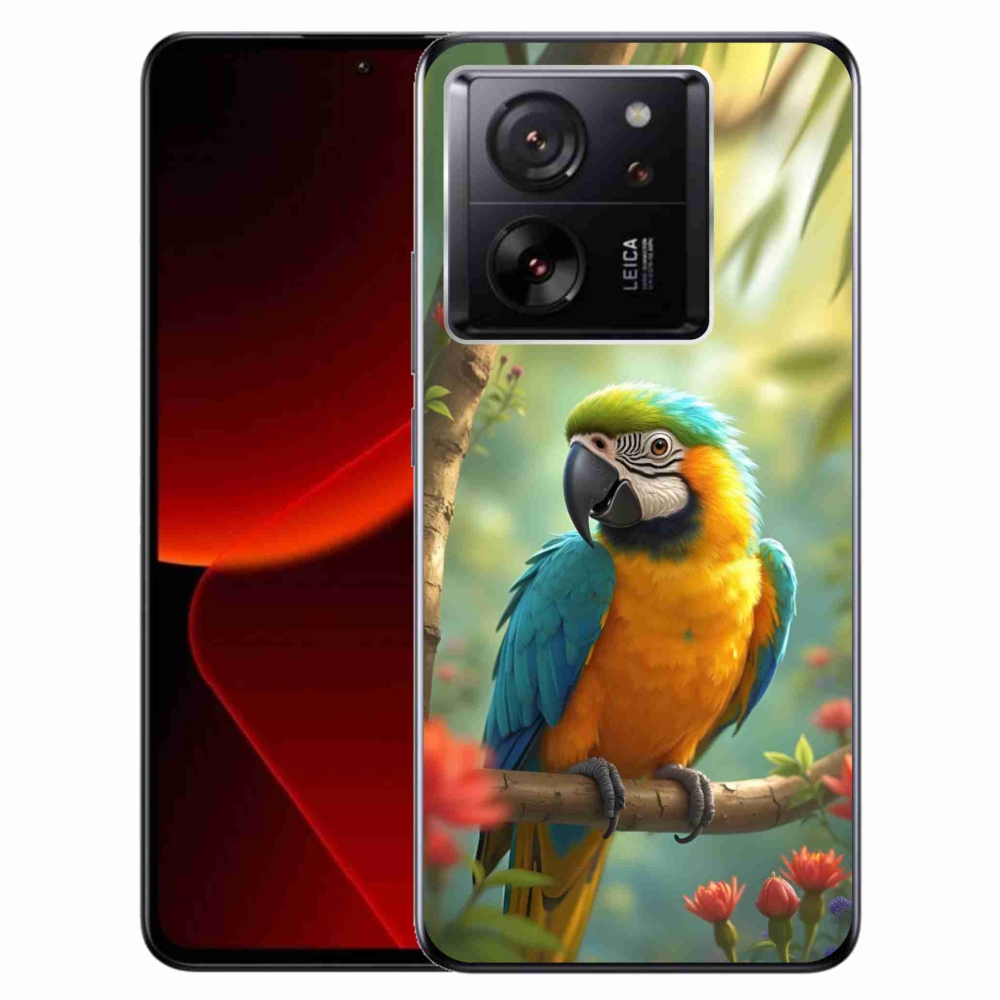 Gelový kryt mmCase na Xiaomi 13T/13T Pro - papoušek ara modrožlutá