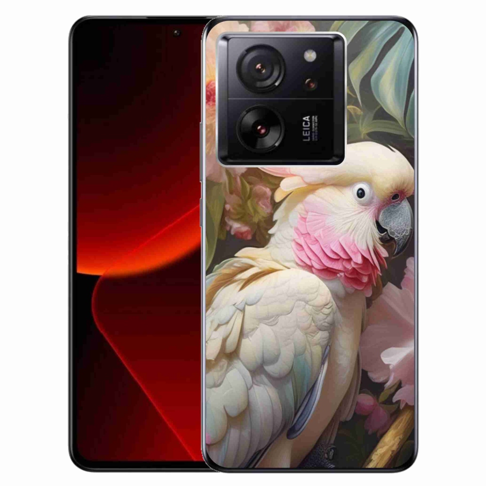 Gelový kryt mmCase na Xiaomi 13T/13T Pro - papoušek kakadu růžový 2