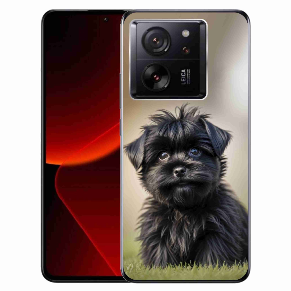 Gelový kryt mmCase na Xiaomi 13T/13T Pro - roztomilý černý pejsek