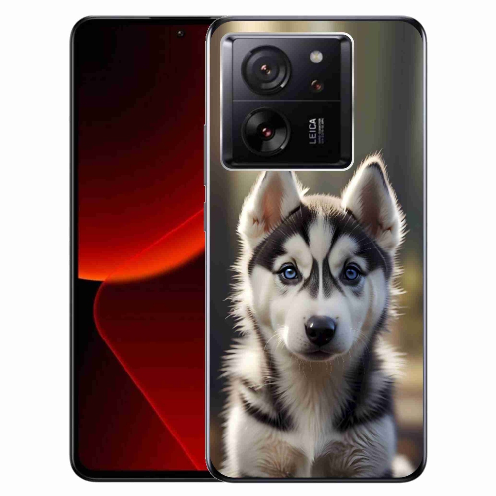 Gelový kryt mmCase na Xiaomi 13T/13T Pro - roztomilý sibiřský husky