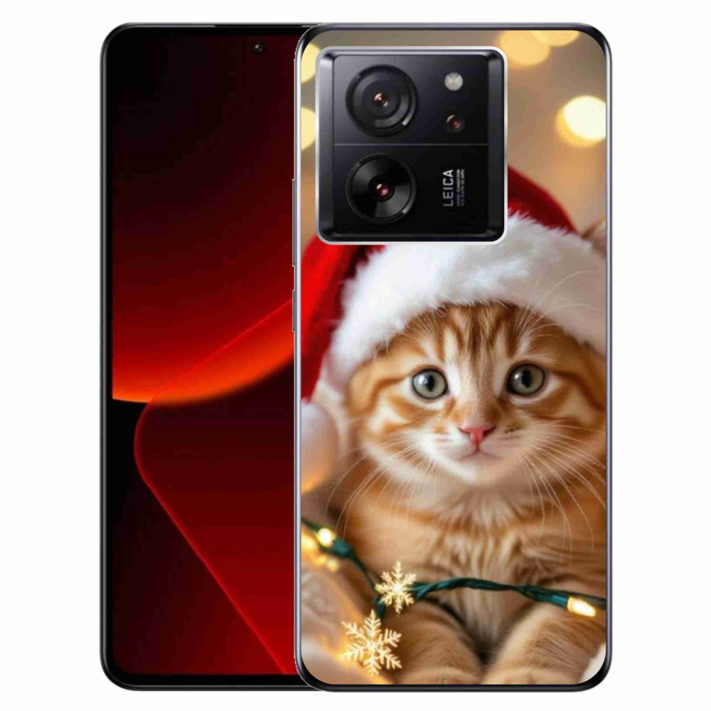 Gelový kryt mmCase na Xiaomi 13T/13T Pro - vánoční kotě