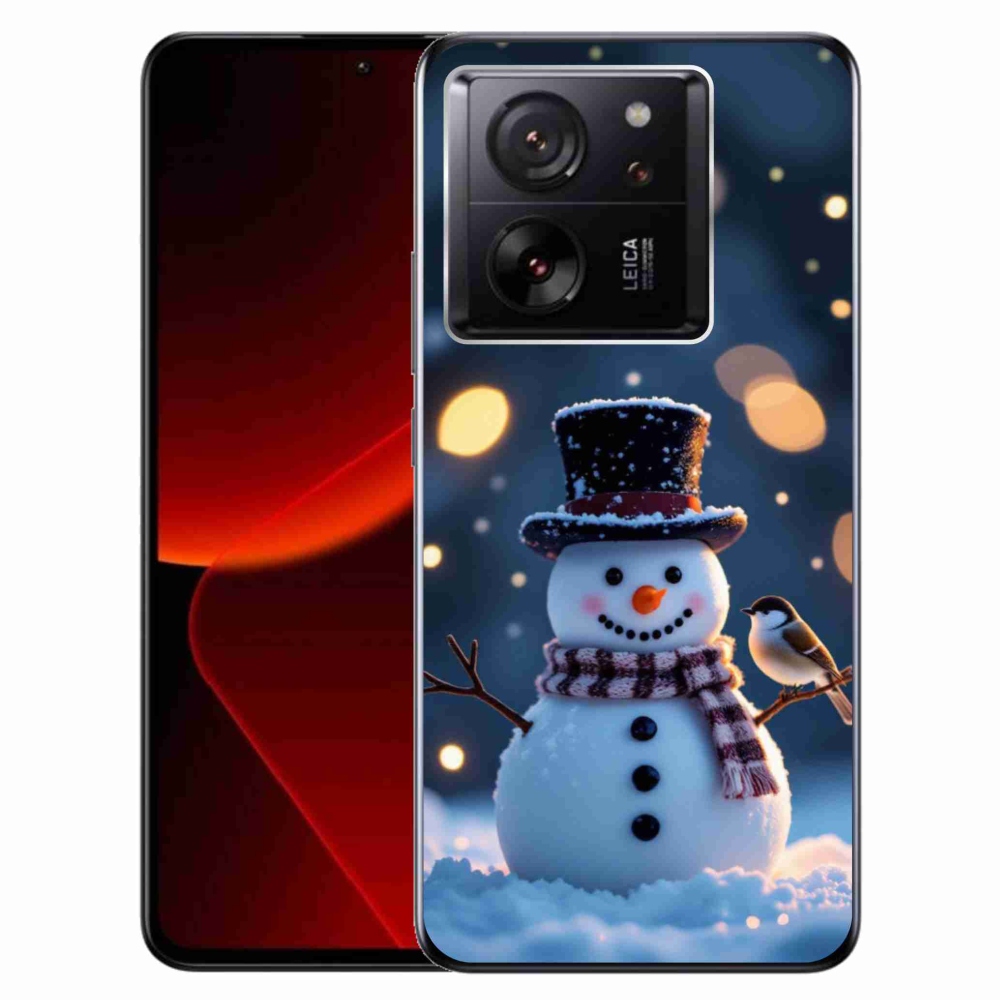 Gelový kryt mmCase na Xiaomi 13T/13T Pro - vánoční sněhulák
