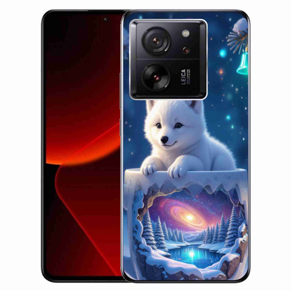 Gelový kryt mmCase na Xiaomi 13T/13T Pro - vánoční štěně