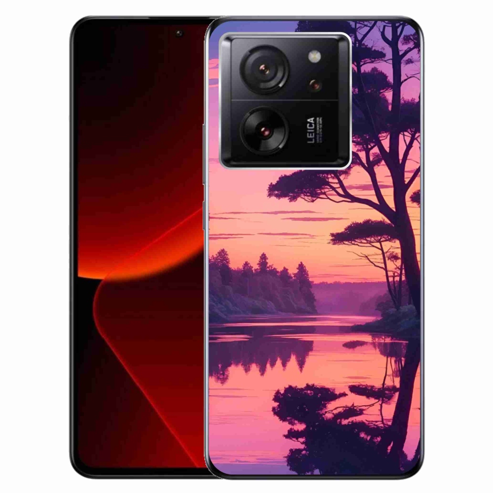 Gelový kryt mmCase na Xiaomi 13T/13T Pro - západ slunce nad jezerem