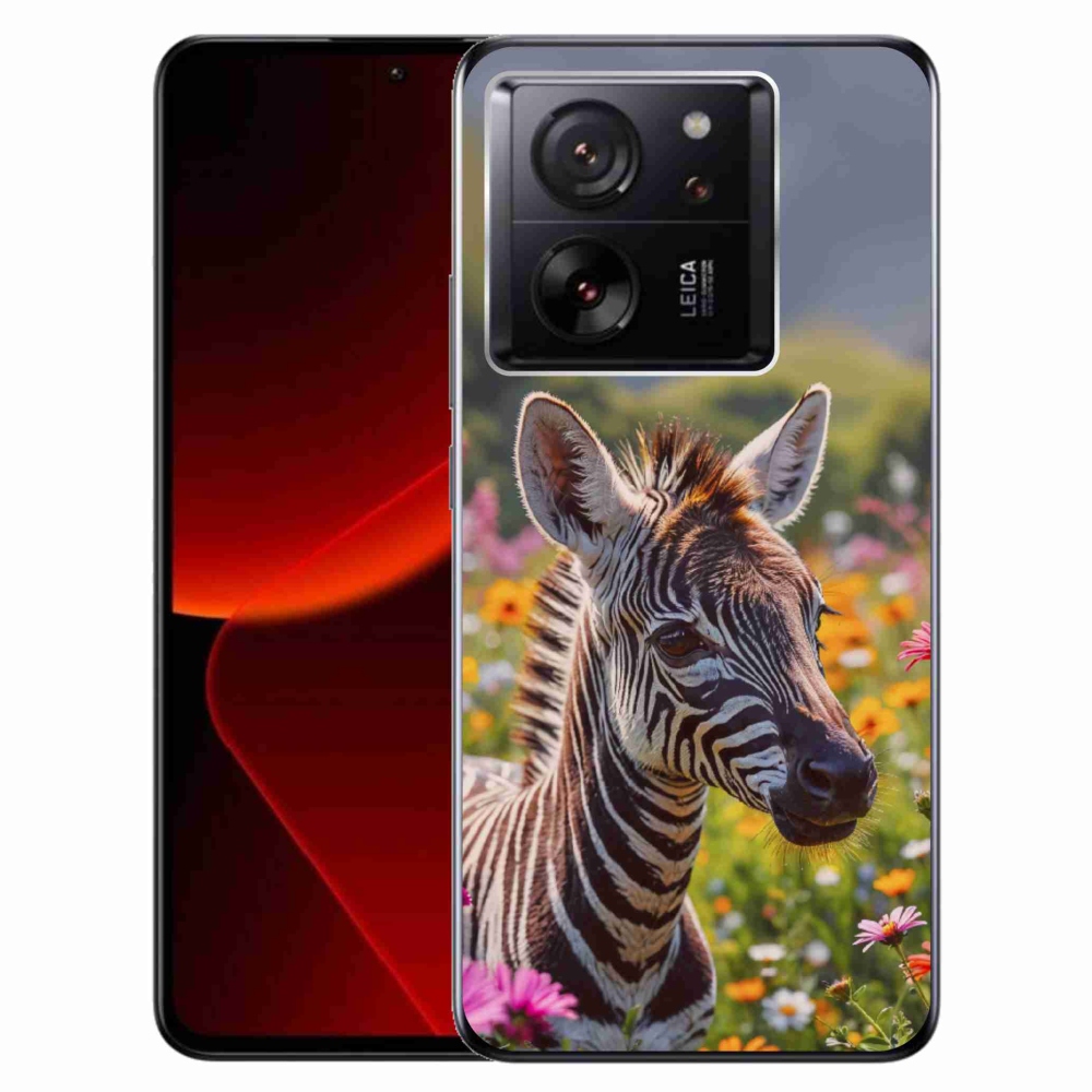 Gelový kryt mmCase na Xiaomi 13T/13T Pro - zebra na louce