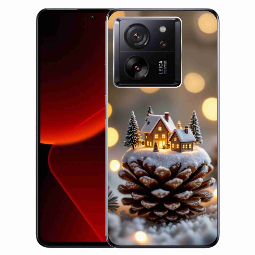 Gelový kryt mmCase na Xiaomi 13T/13T Pro - zimní vesnička