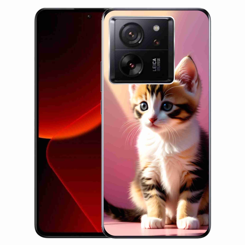 Gelový kryt mmCase na Xiaomi 13T/13T Pro - zvědavé kotě 2