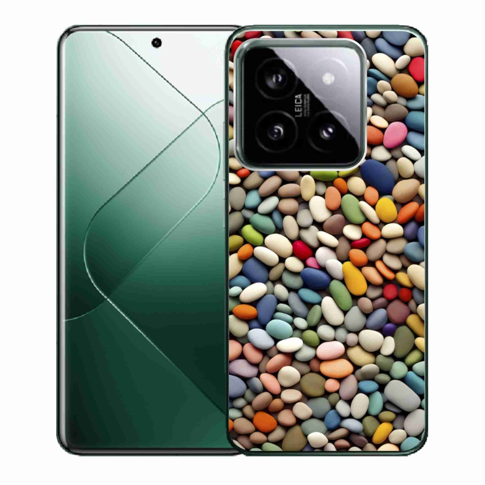 Gelový kryt mmCase na Xiaomi 14 - barevné kamínky 2