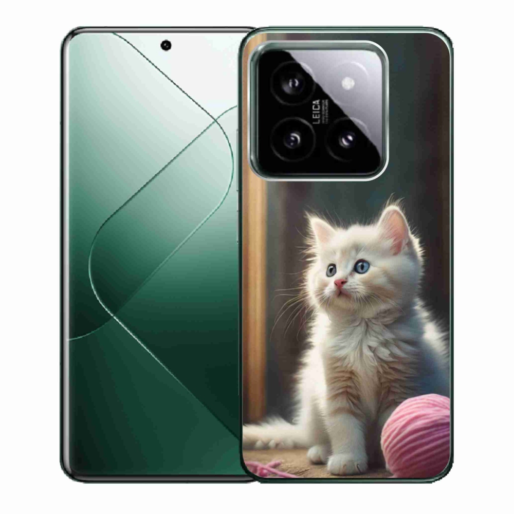 Gelový kryt mmCase na Xiaomi 14 - bílé kotě 2