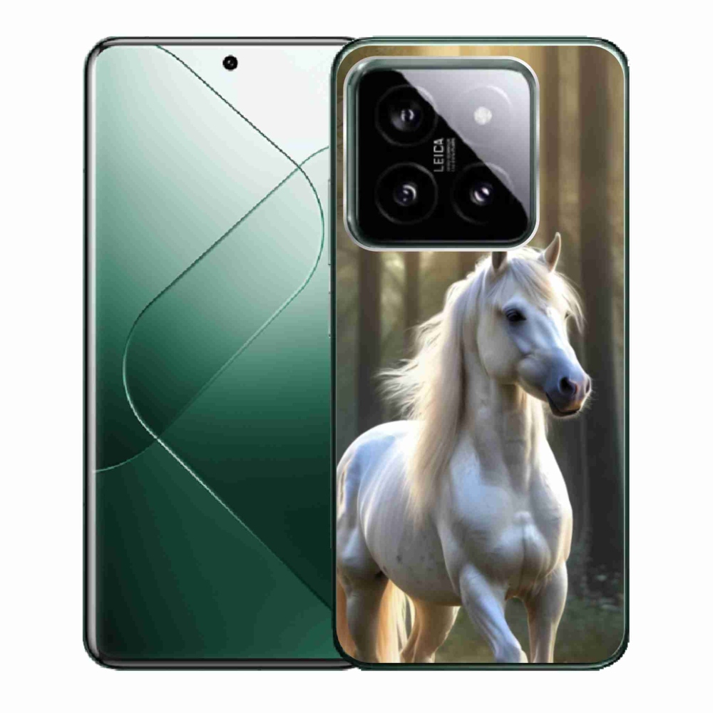 Gelový kryt mmCase na Xiaomi 14 - bílý kůň 3