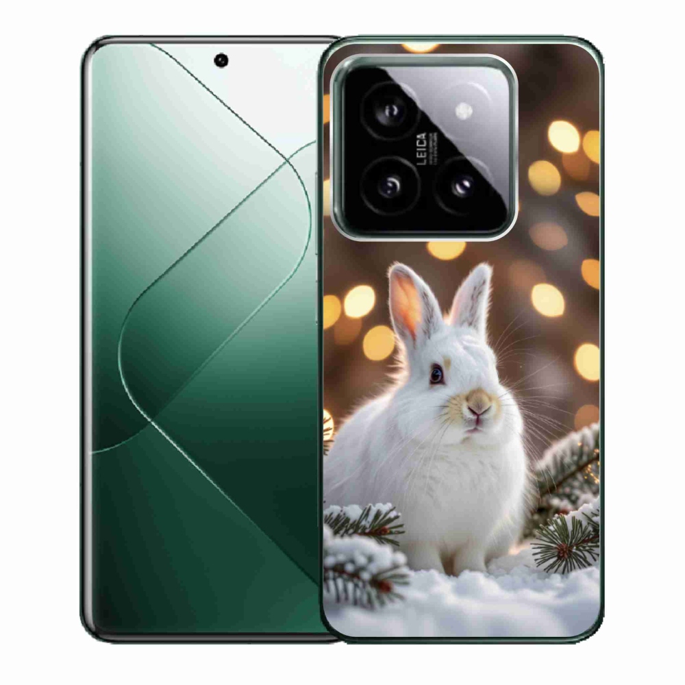Gelový kryt mmCase na Xiaomi 14 - bílý zajíc