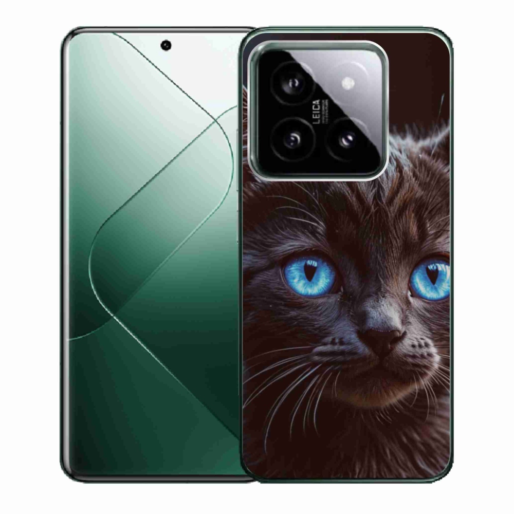 Gelový kryt mmCase na Xiaomi 14 - černé kotě 2