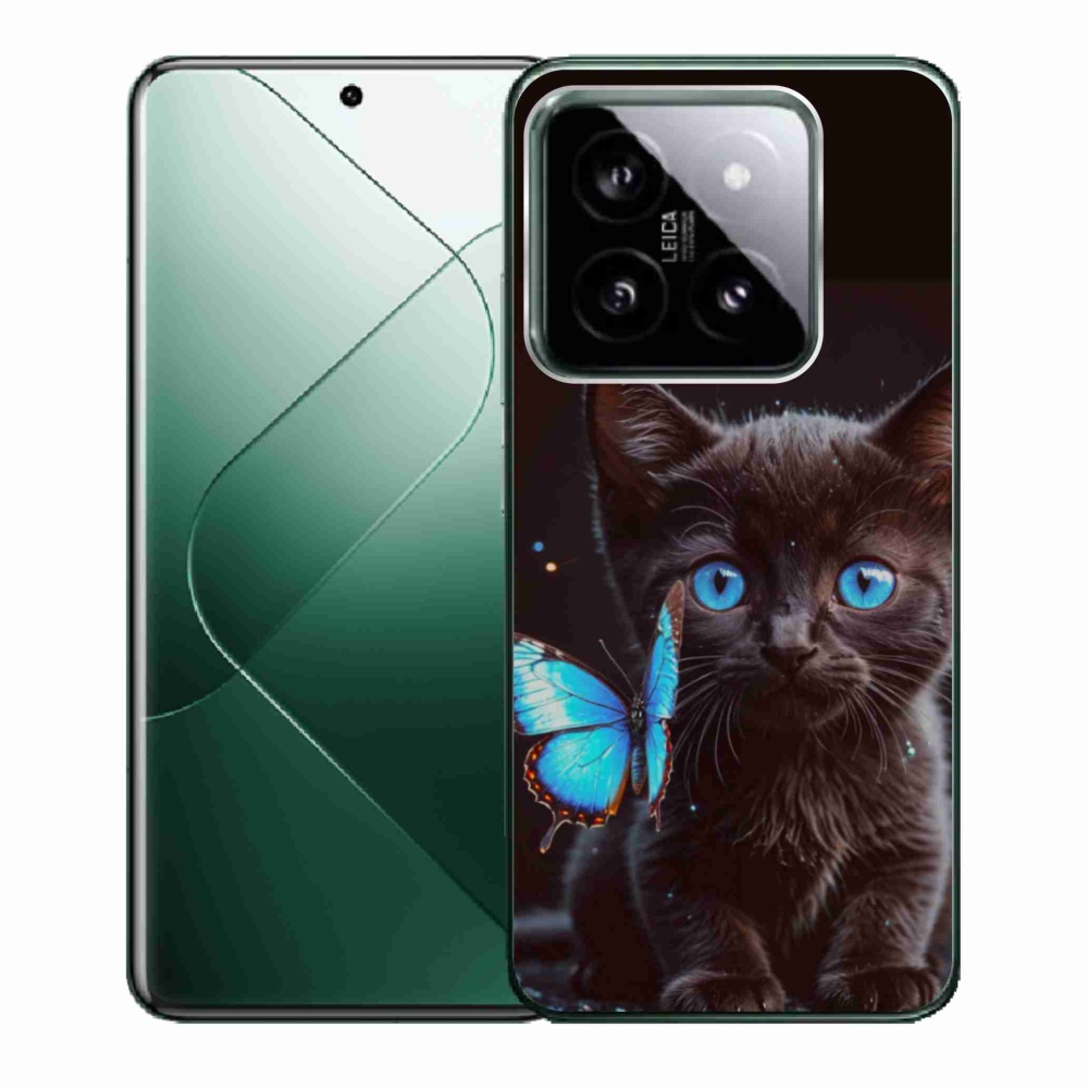 Gelový kryt mmCase na Xiaomi 14 - černé kotě 3